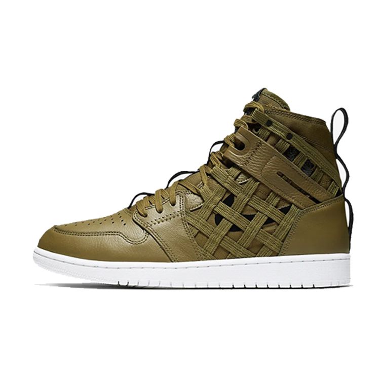 

Мужские кроссовки Air Jordan 1 High Cargo Olive Flak Зеленый бело-фиолетовый-черный CD6757-300