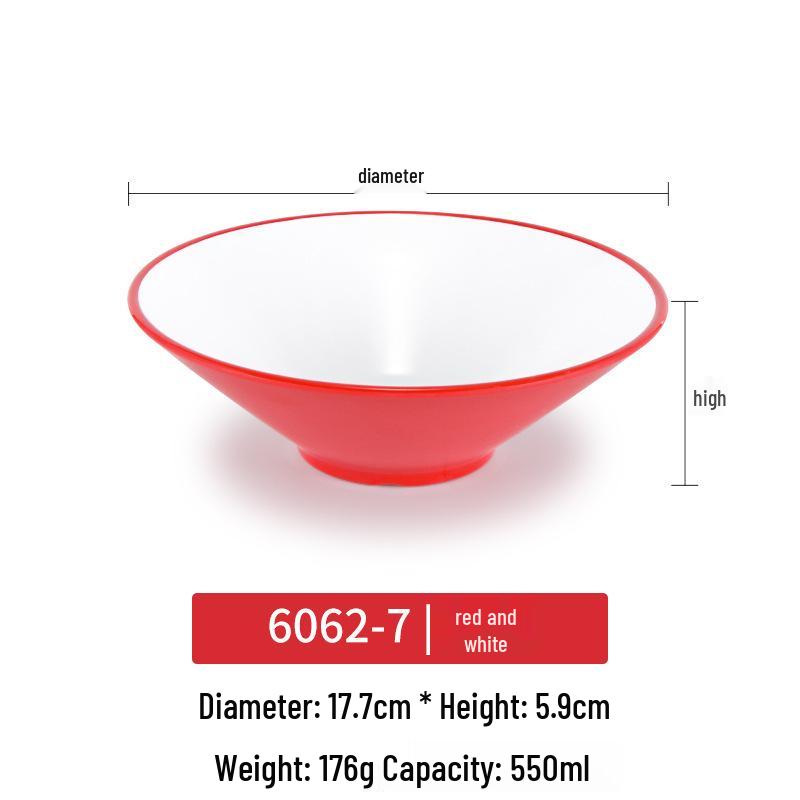 Melamine Noodle & Soup Bowl for Commercial Use: Ideal for Mala Tang, Luosifen, Rice Noodles, Maocai, and Wontons.