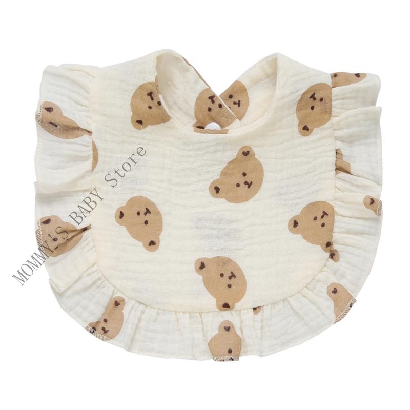 H3CD Baby Teething Bib Newborn Feeding Bib Cloth Towel Bandana Burp Cloth Bib Machine Washable Infant Boy Girl Unisex