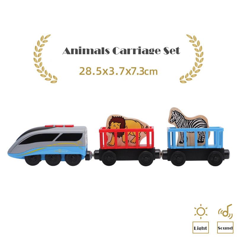 Battery Operated Action Locomotive Train Magnetic Connection Powerful Train Set Fit for Wooden Trains and Tracks Kids Gifts