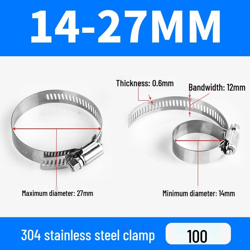 304 Stainless Steel Quick-Install Hose Clamp for Gas Pipes