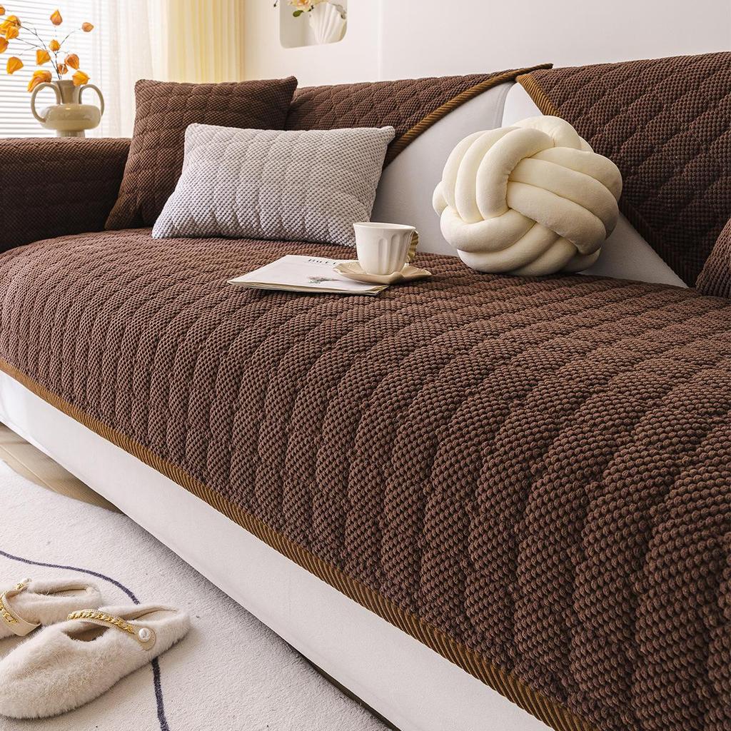 Universal Corduroy Sofa Cushion, Non-slip Autumn/Winter Cover, 2025 Simple Design