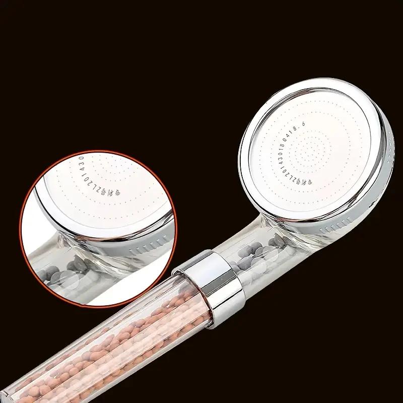 1pc Filtered Shower Head ABS High Pressure Water Saving Spray Handheld Clear Showerheads with With Filter Beads for Bathroom
