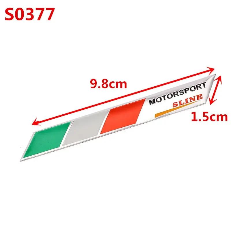 Emblema Adesivo Bandiera Italiana Italia in Alluminio 3D Badge Adesivo per Auto Moto per Alfa Romeo Fiat Ferrari Honda Suzuki BMW yw2