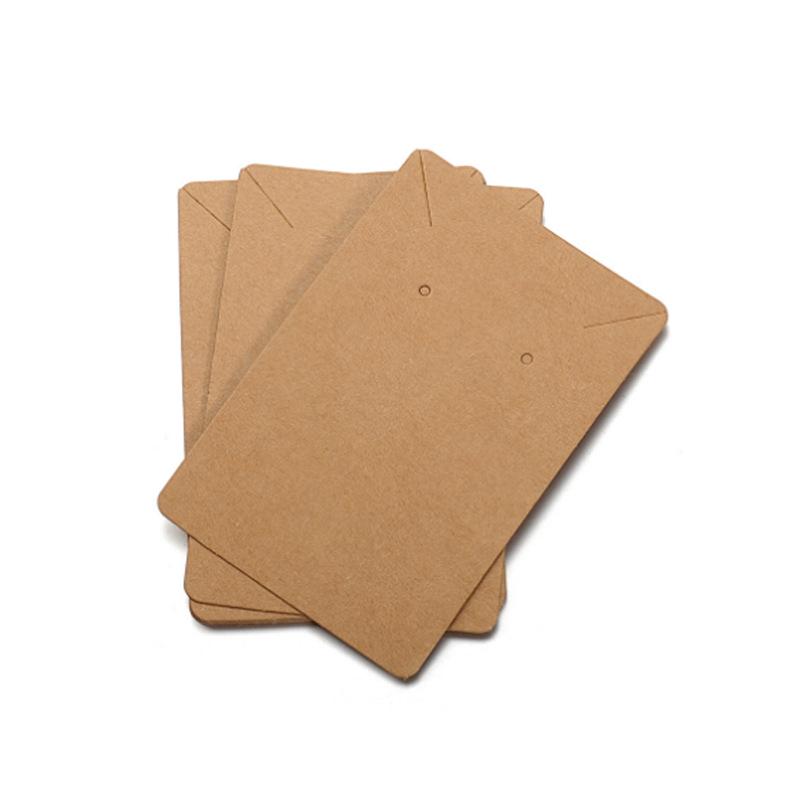 Kraft Paper Jewelry Card for Earrings and Necklaces - 2.5x3.5cm