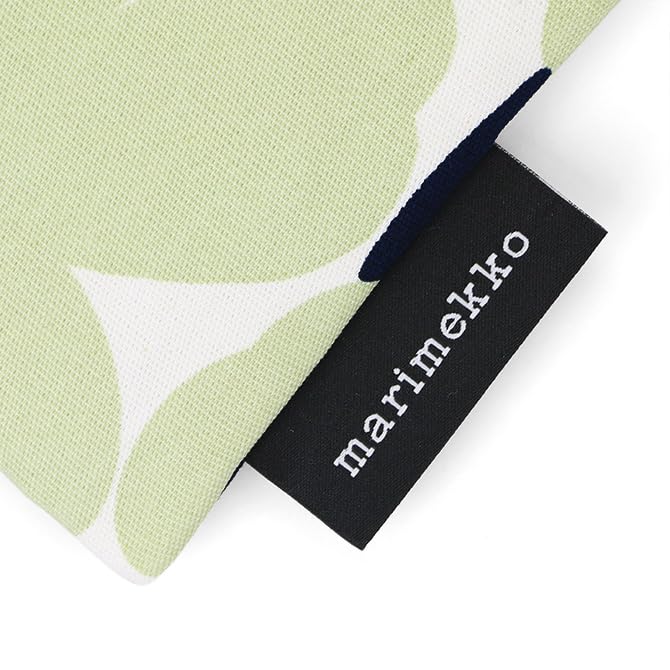 Marimekko Mini Unikko Kaika Pouch, 21x14cm (Dark Blue x Off-White x Sage) 073355 165. This stylish, floral-patterned cosmetic pouch features a