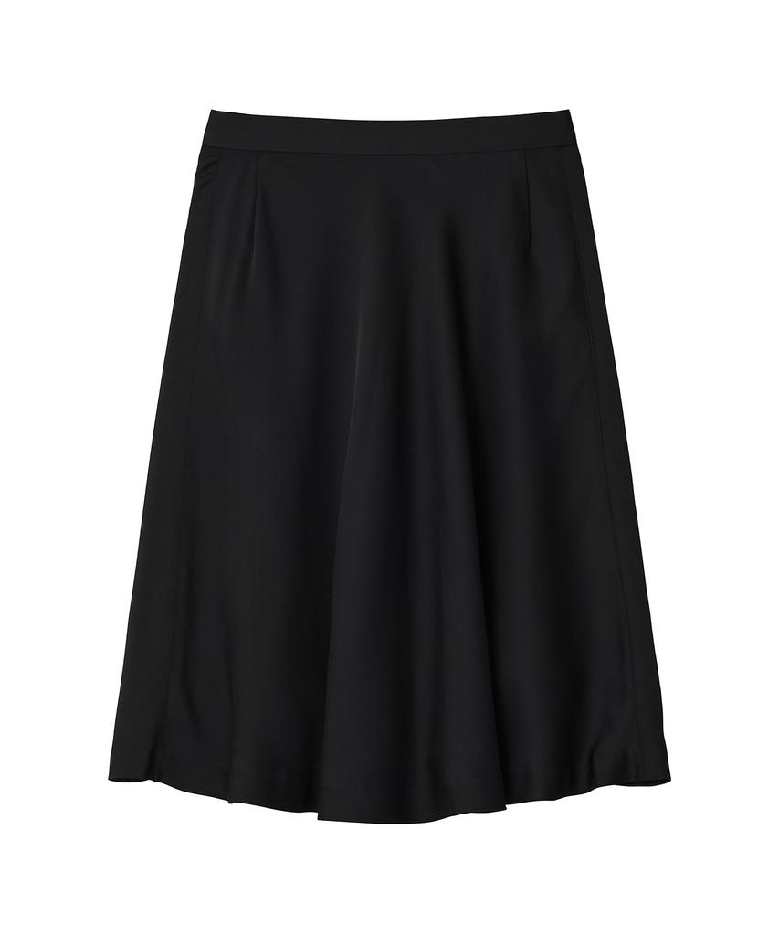 Nyuluki Flared Midi Skirt _Black