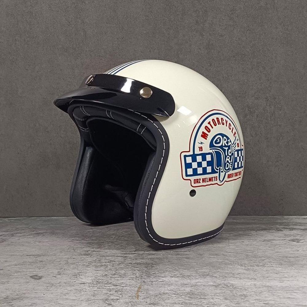 

Ретро шлемы мужские и женские шлемы зимние четырехсезонные универсальные мотоциклетные шлемы для электромобилей сохраняют тепло M（55-56）