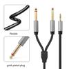 Universally 3.5mm Male To  6.35mm Male Stereo Cable Compatible for Speakers And Mixers Recording Studios Equipment