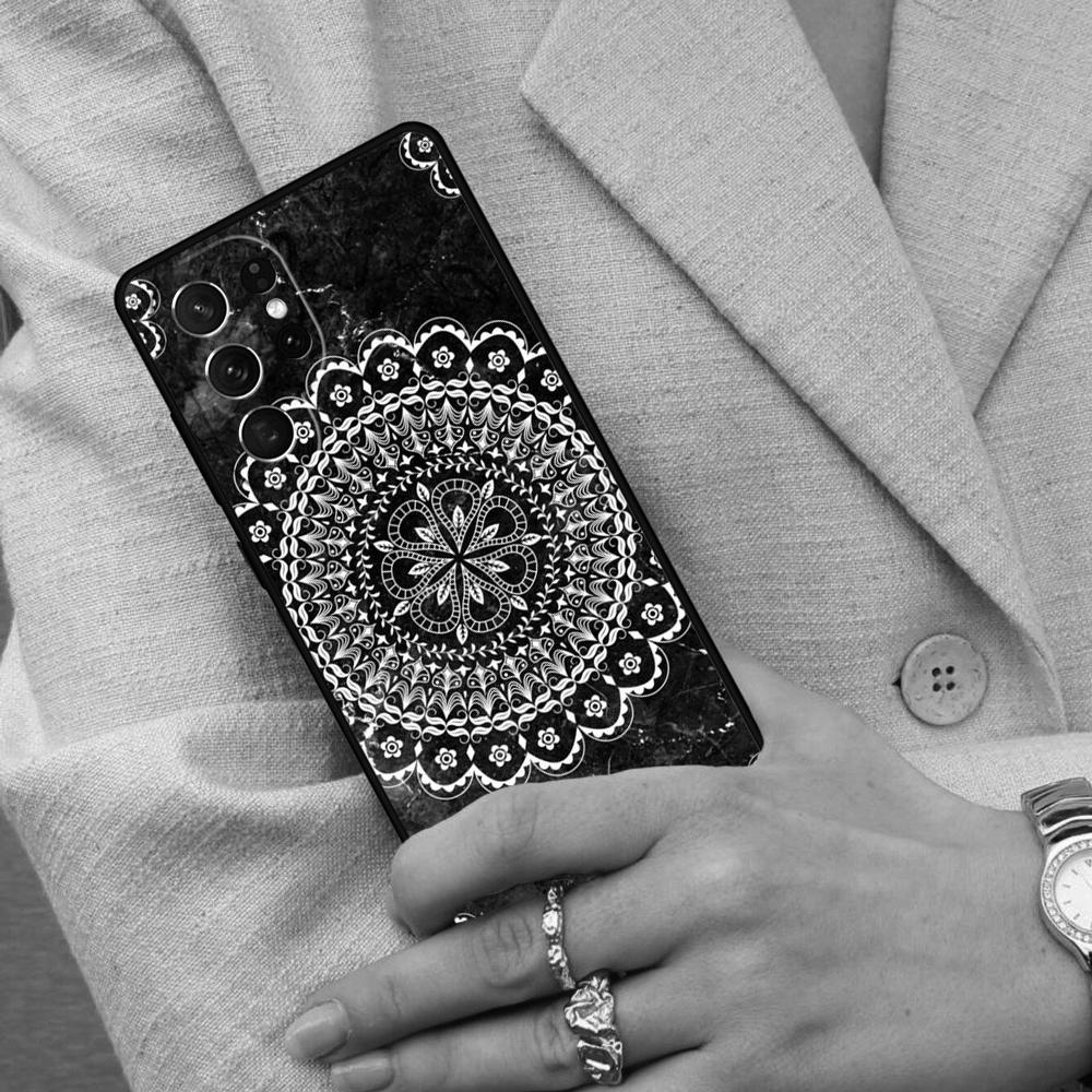 MARBLE MANDALA FLOWER FLORAL Cell Phone Case for Samsung Galaxy S26 Ultra S25 S24 S23 S22 S21 S20 Note10 Cover