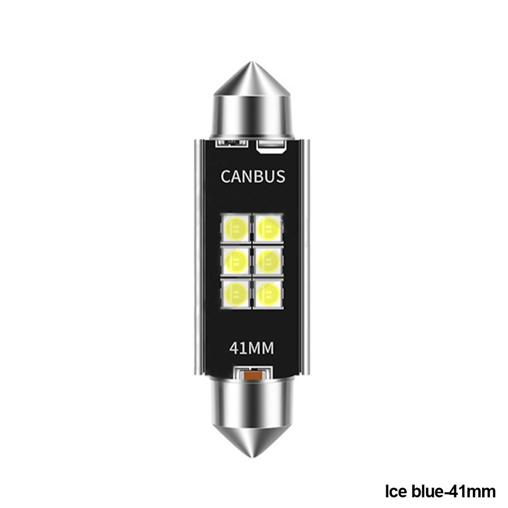 1Pc 31MM 36MM 39MM 41MM 6LED 3W Bulbs Canbus Festoon C5W 3030 Chip Car Interior Dome Light Reading Light 12V/24V White Ice Blue Bulbs 7