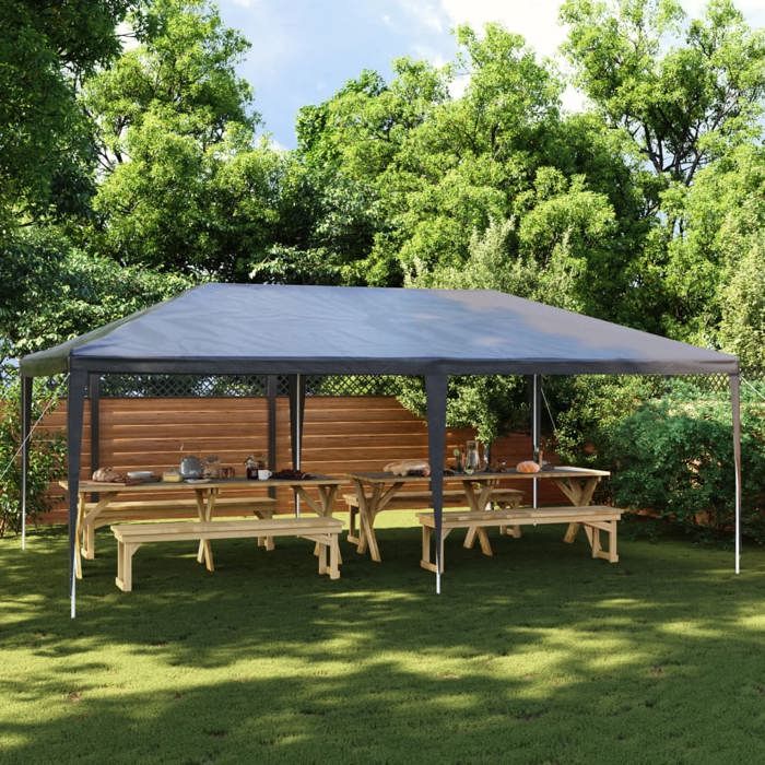 VidaXL Tente de Réception Professionnelle Tonnelle de Patio Chapiteau de Jardin Pavillon d'Extérieur Belvédère Terrasse 4x6 48509