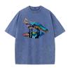 Latest Mens Washed T Shirt Round Collar Short Sleeve Pure Cotton Stylish Tops Tees Slogan Washed TeeShirts