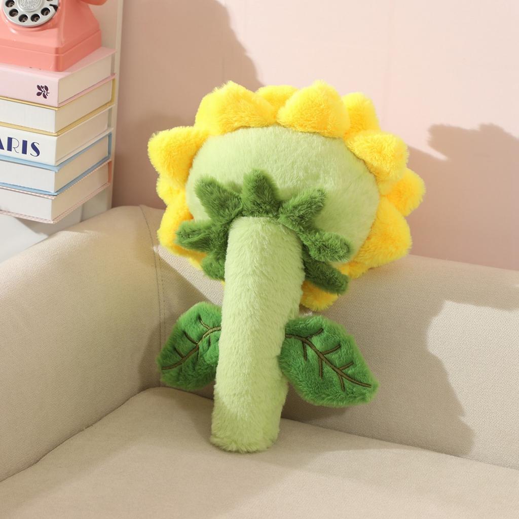 35cm/43cm Sunflower Plush Toy Soft & Cute Stuffed Flower with Happy Face Birthday Toys for Girlfriend Valentine's Day Gift Home