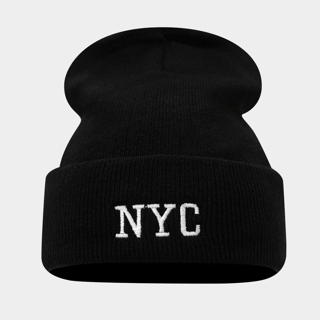 Simple and Fashionable Trendy Brand NYC Letter Embroidered Beanie Men's and Women's Outdoor Cycling Camping Warm Cold Hat