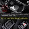 Center Console Armrest Box Organizer Gear Shift Side Storage Tray for Jeep Compass 2017- Interior Storage Accessories ABS