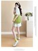 Summer Rhinestone Maternity T-Shirt & Skirt Set
