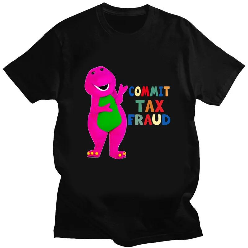 Commit Tax Fraud T Shirt Harajuku Cartoon Letter Printing T Shirt Graphic Casual Crew Neck Short Sleeve Plus Size T Shirt 50973