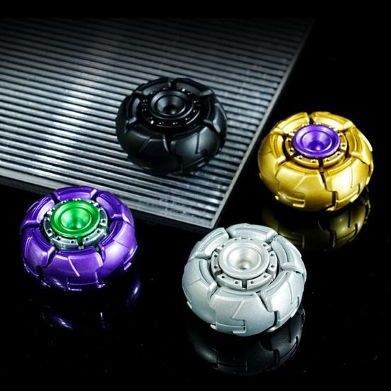 Spinner Fidget Toy Stress Anxiety Relief Portable Kids Teens Adults Aluminum Alloy Transformable Fingertip Spinning Top Gyro Sensory Toy Birthday