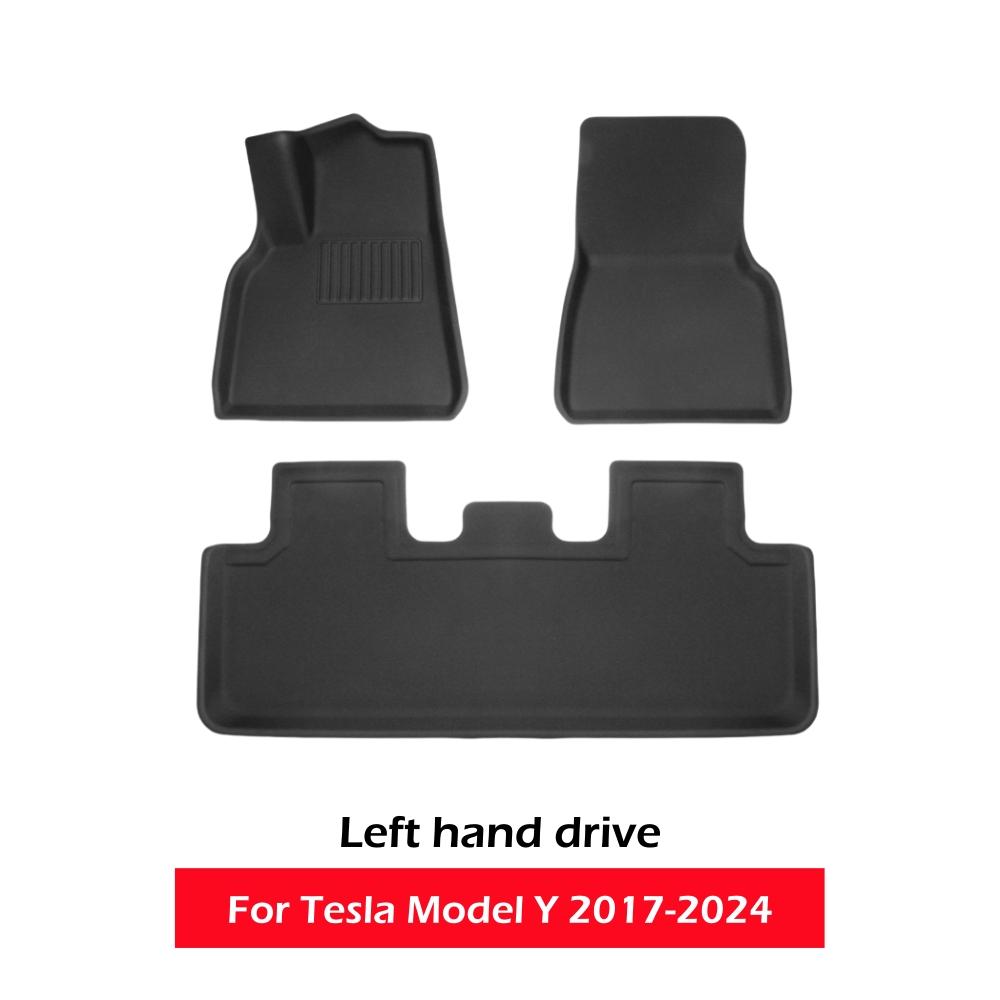 3D Floor Mats For Tesla Model 3 Highland Model Y 2017 to 2025 All Weather Floor Carpets Trunk Mats Waterproof Cargo Liner