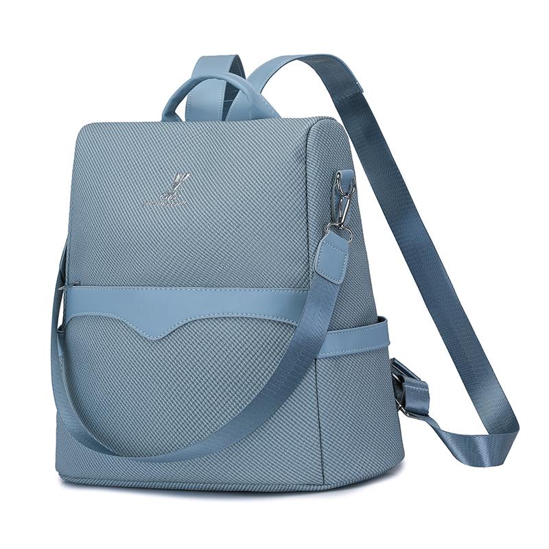 Рюкзак против краж Женский Рюкзак для поездок Многофункциональный Рюкзак из Оксфорда Студенческий Школьный Рюкзак синий