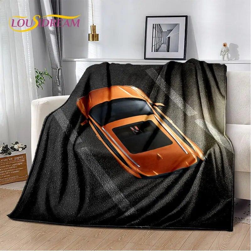 Sports Car Concept Car Soft Plush Blanket,Flannel Blanket Throw Blanket for Living Room Bedroom Bed Sofa Picnic Cover Bettdecke