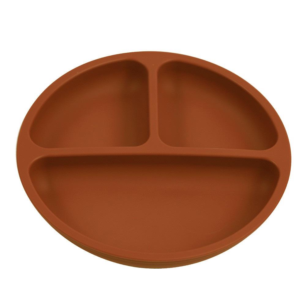 Food Grade Silicone Baby Feeding Plate with Compartments