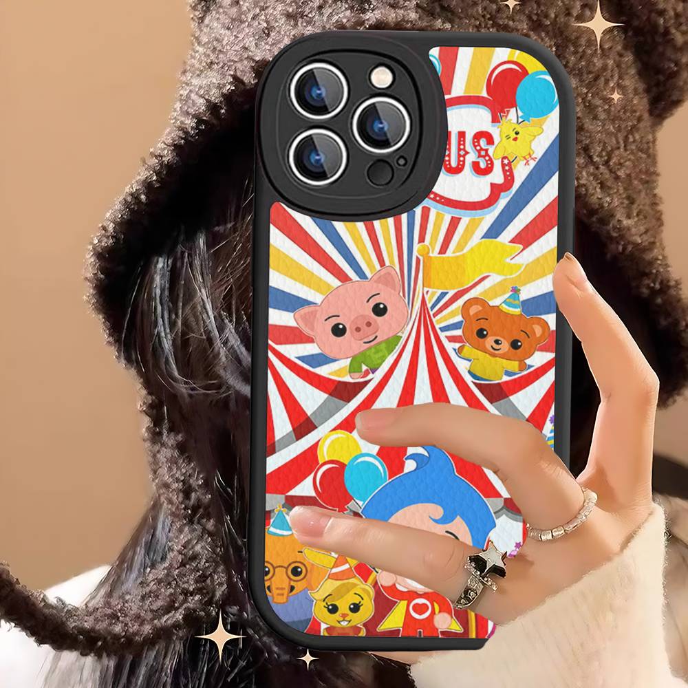 P-Plim P-Plim PU Leather Phone Case For IPhone 16 15 14 13 12 11 Pro Max Plus Back Fundas