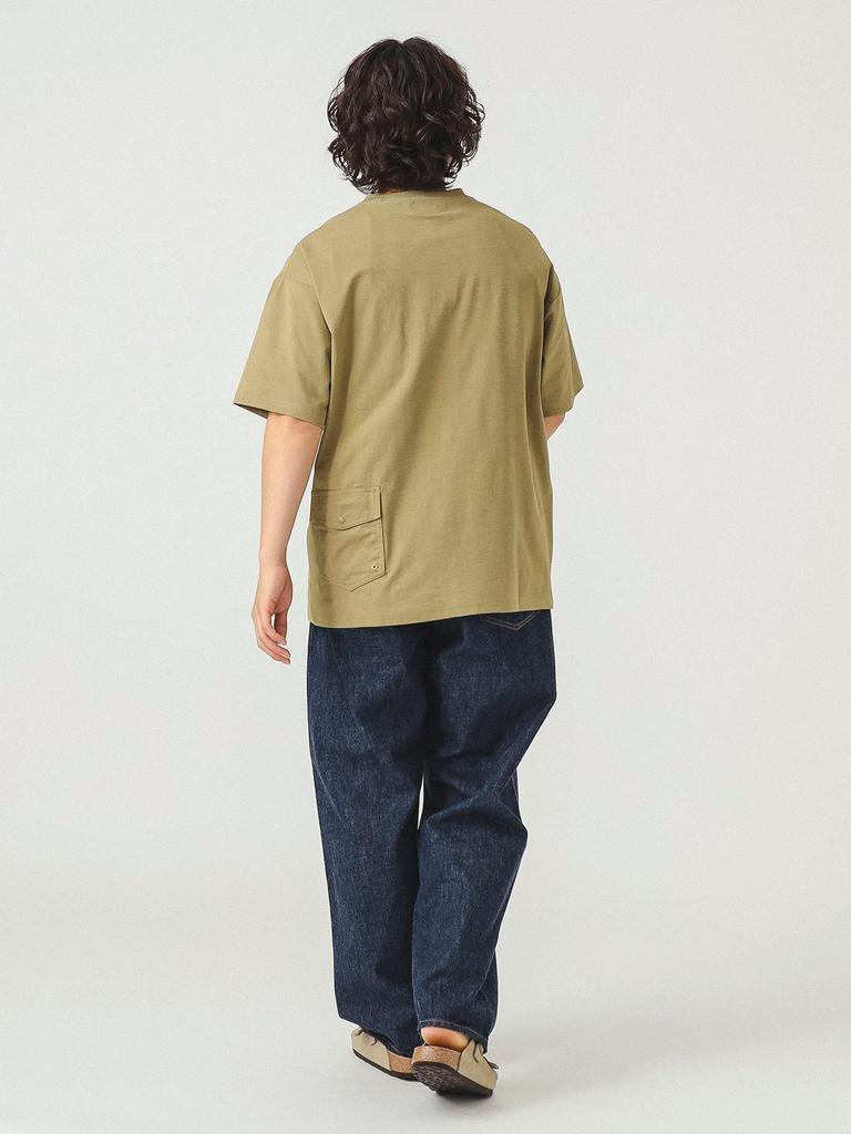 Beams Men's S/S Active T-Shirt, Olive, Size L