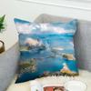 Mountain Natural Ins Nordic Pillow Case For Car Sofa Decorative Home Double-sided Print Plush Square Throw Pillow Cushion Cover