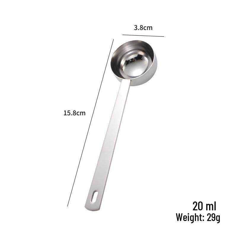 Sada nerezových odměrek: 5 ml a 10 ml na kávu, mléko, prášek, koktejly, pečení a ovoce.