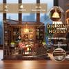 QmXCyzl Wooden DIY Miniature Dollhouse 3D Plastic Model Craft Wood Interior Holiday Craft Handmade Bank Kit, Puzzle, Kit, Kit, Puzzle, Decor, Gift,