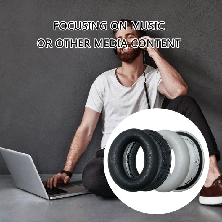 1 Pair Replacement Ear Pad for Bluetooth-compatible On-Ear Headphones Soft Leather Ear Cushion Foam Cover Replacement