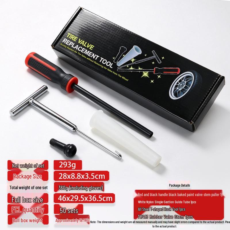 Tire Valve Stem & Core Installation and Repair Tool Kit