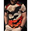 Herren Mode 3D Gedrucktes Herren T-Shirt Rundhals Kurzarm Trendige Streetwear