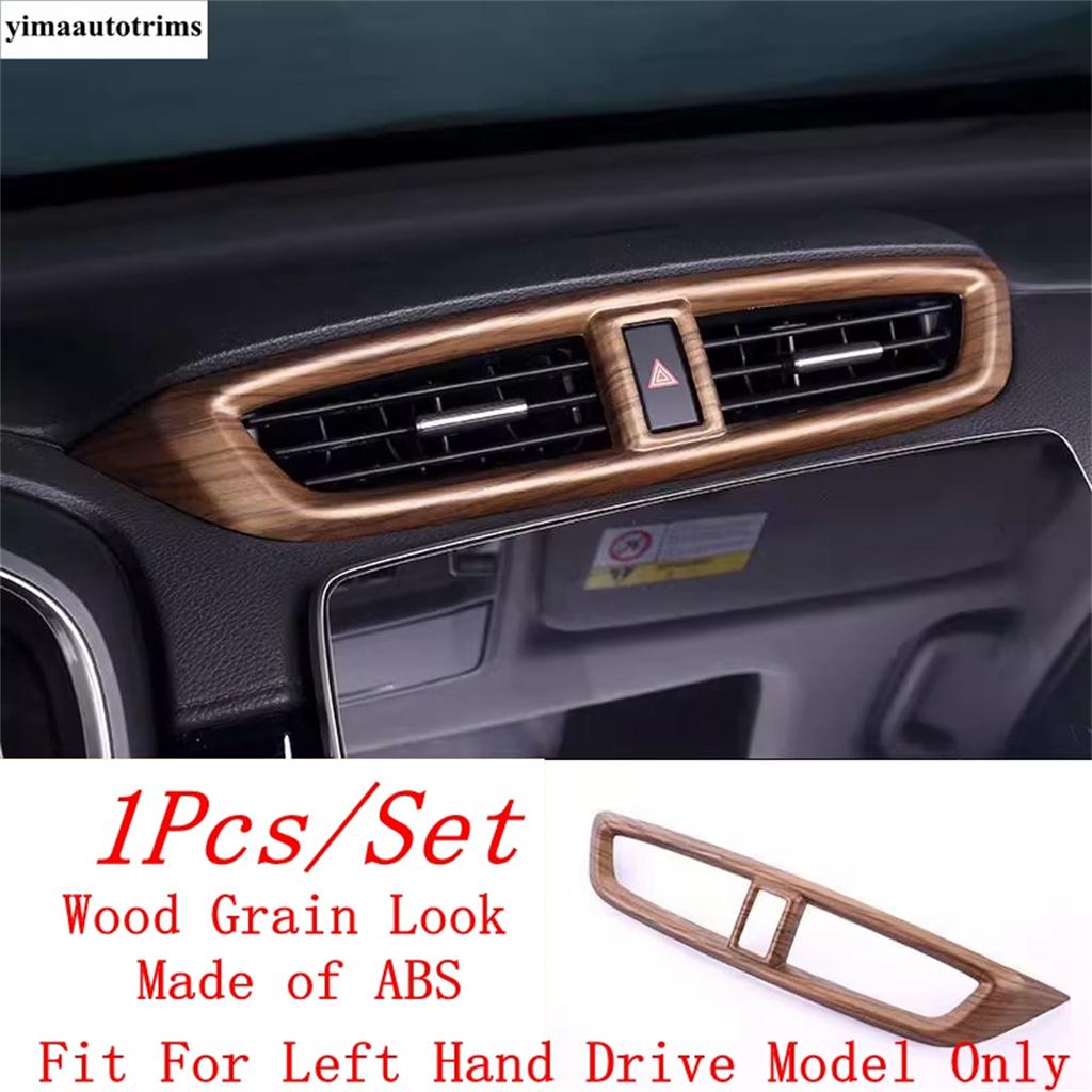 Car ABS Interior Center Middle Conditioning Air AC Vent Outlet Panel Frame Cover Trim Accessories For Honda CR-V CRV 2017 -
