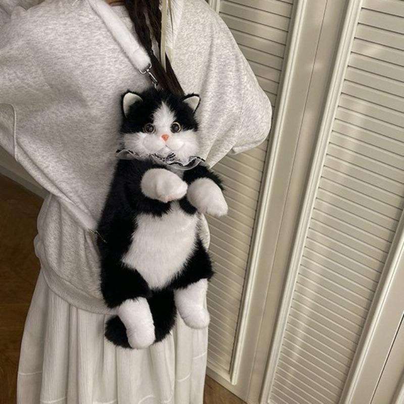 Cat Will Call Cat Plush Toy Ragdoll Cat Doll Kitten Doll Gift Sleeping Ornament Backpack