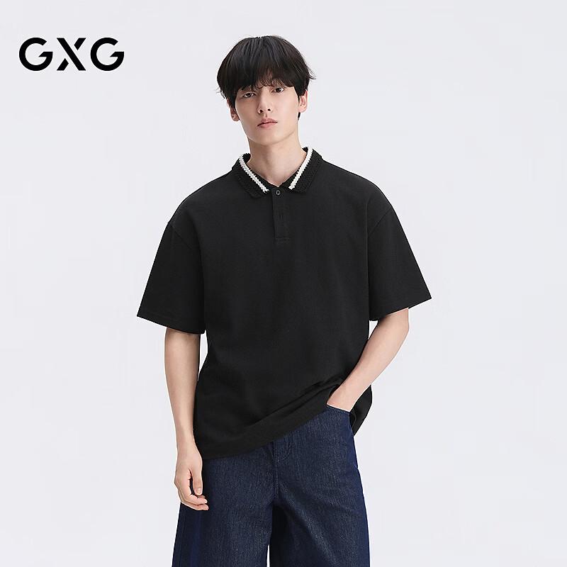 GXG Men s Color-Block Fashion Casual Polo Shirt S