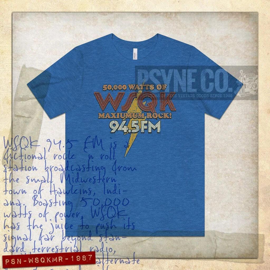 

WSQK Maximum Rock 1987 Vintage Men s T shirt L