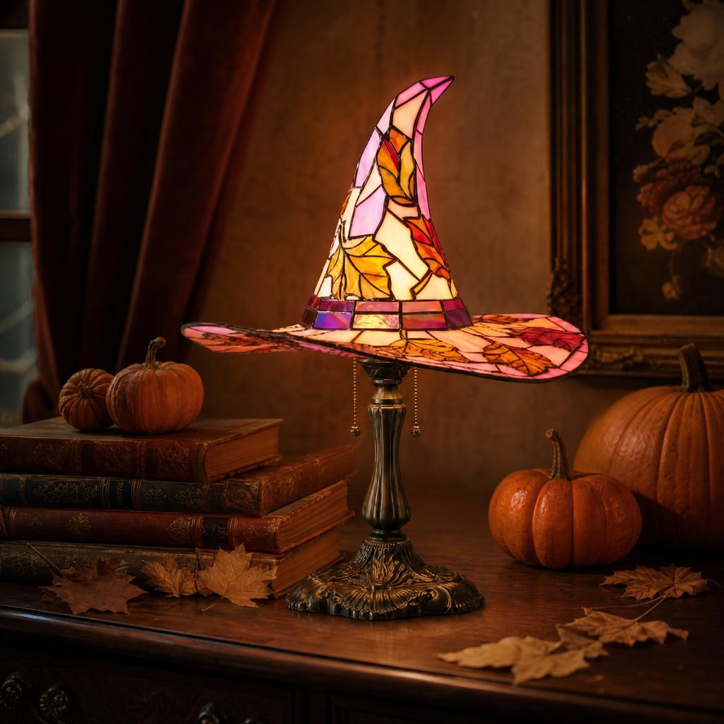 Halloween Witch Night Light with USB Plug for Home Decor