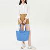 Longchamp Snap Zipper Closure Canvas Tote Shopping Bag Women tote Blue 1899919P82