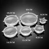 SHOP-STORY - Pack of 6 Universal Stretchable Food Grade Silicone Lids For Square, Rectangular or Oval Containers