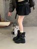 British style thick heel thick-soled Martin boots women's 2025 new autumn rivet small thin retro trouser boots