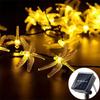 Camping light 8 Modes Solar Dragonfly String Light 20 LEDs Garden Wedding Halloween Decoration Solar Panel Fairy Lights Outdoor