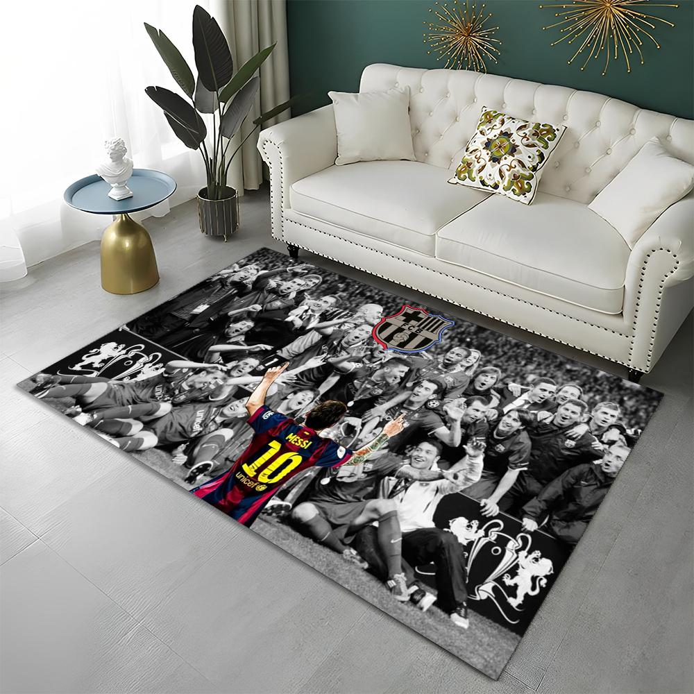 Tappeto Tappeto Tappeto Sportivo Calcio Stella Sportiva Capra Messi per Sala Giochi Camera da Letto Soggiorno Divano Arredamento Casa, Tappeto Area Giochi per Bambini Tappetino Antiscivolo per Pavimento