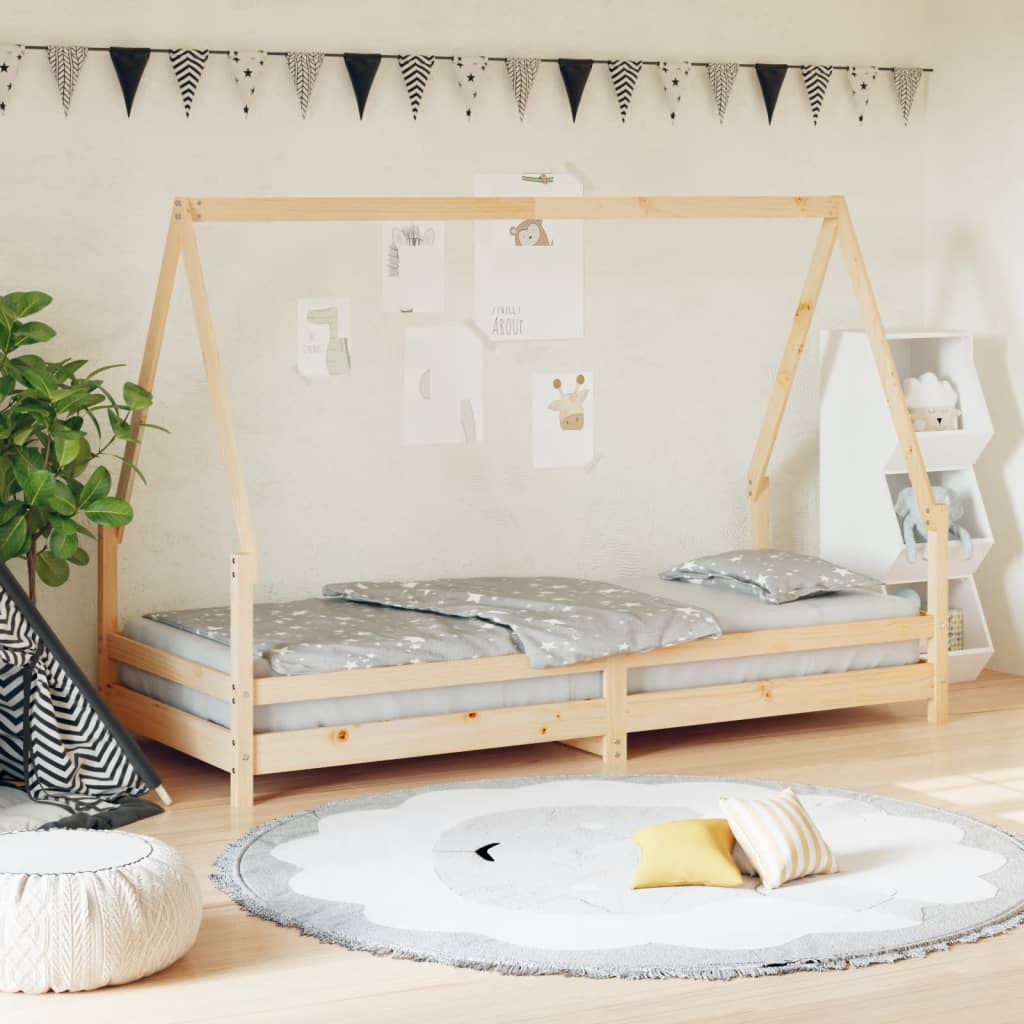 Kids Bed 80 X 200 Cm Solid Pine Wood