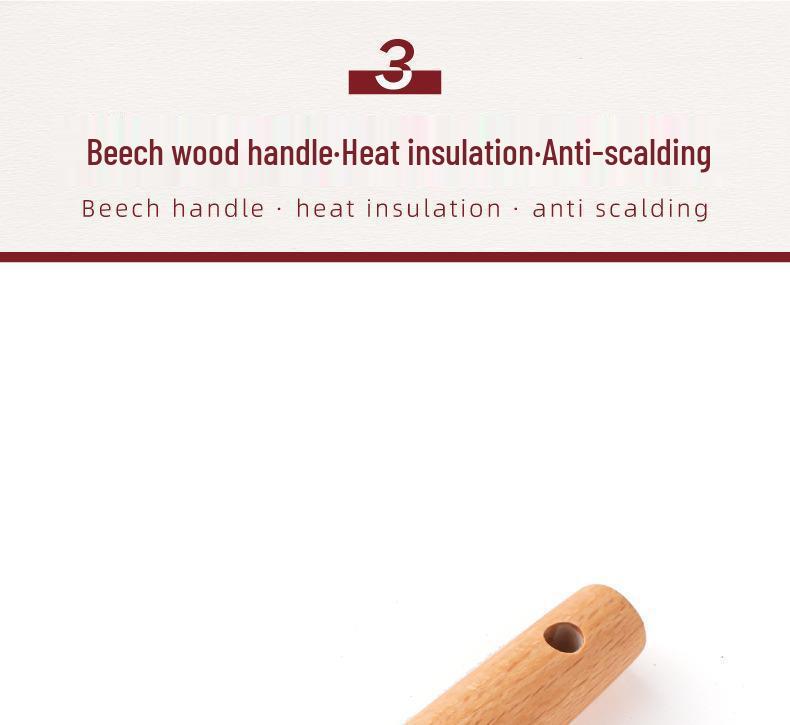 Non-Stick Silicone Spatula and Spoon Set with Wooden Handle - High Temperature Resistant Kitchen Tools