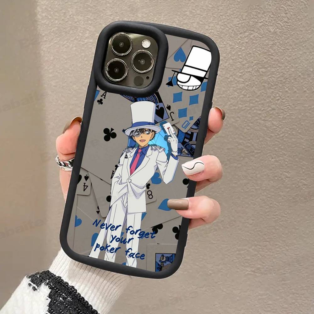 Detective Conan CARTOON For IPhone 17 Pro Max 16 15 14 13 12 11 Plus Black Soft Phone Cover