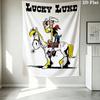 Lucky Luke Wall Tapestry Aesthetic Wall Hanging Printed Fabric Blanket Decorative Tapestries for Bedroom Living Room Home Decor