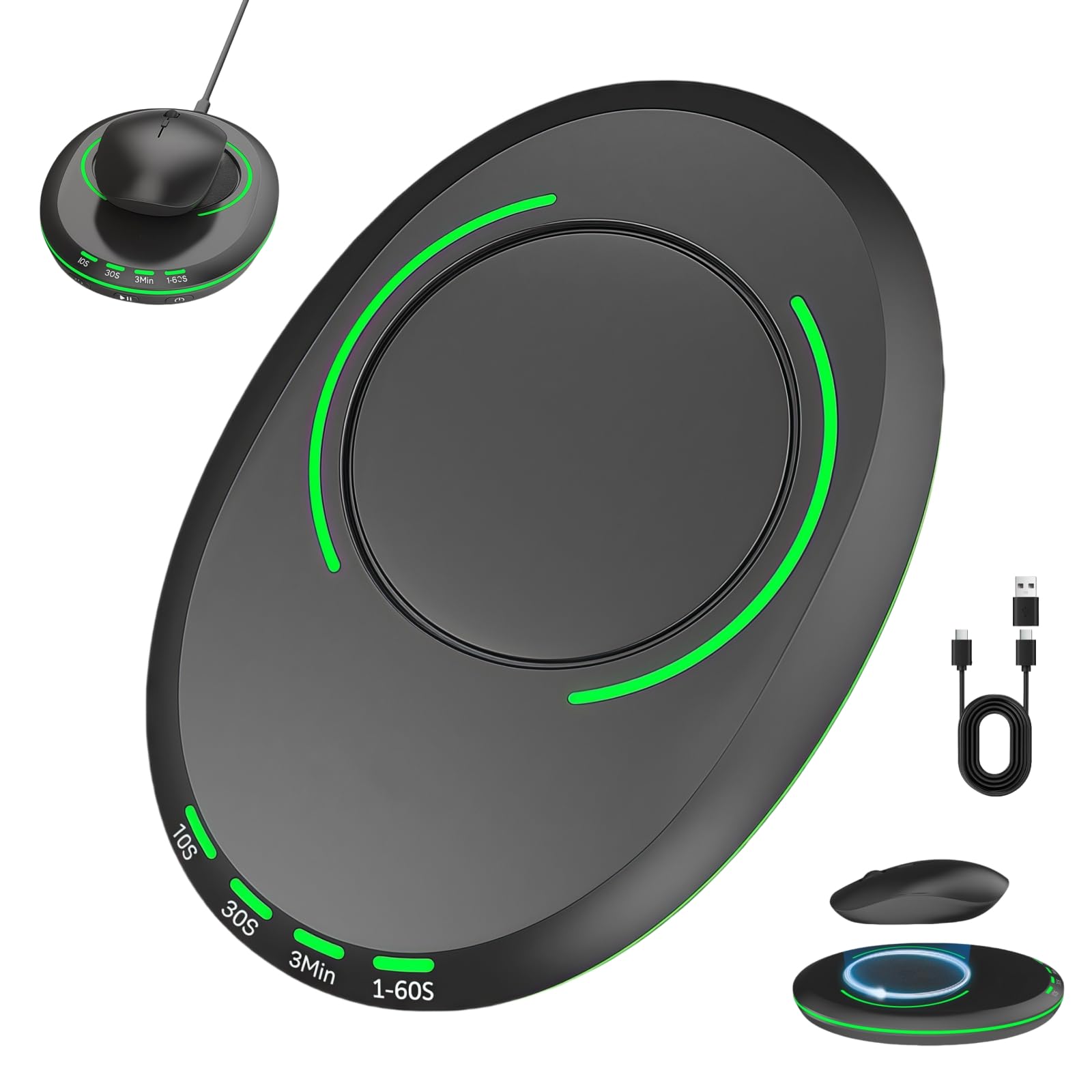 

BUPVIOOD Mouse Mover, Mouse Jigger, 4-Level Timer Setting, USB Powered, Automatic Mouse Mover, Driver-Free, Low Noise, Multi-OS Compatible, Optical